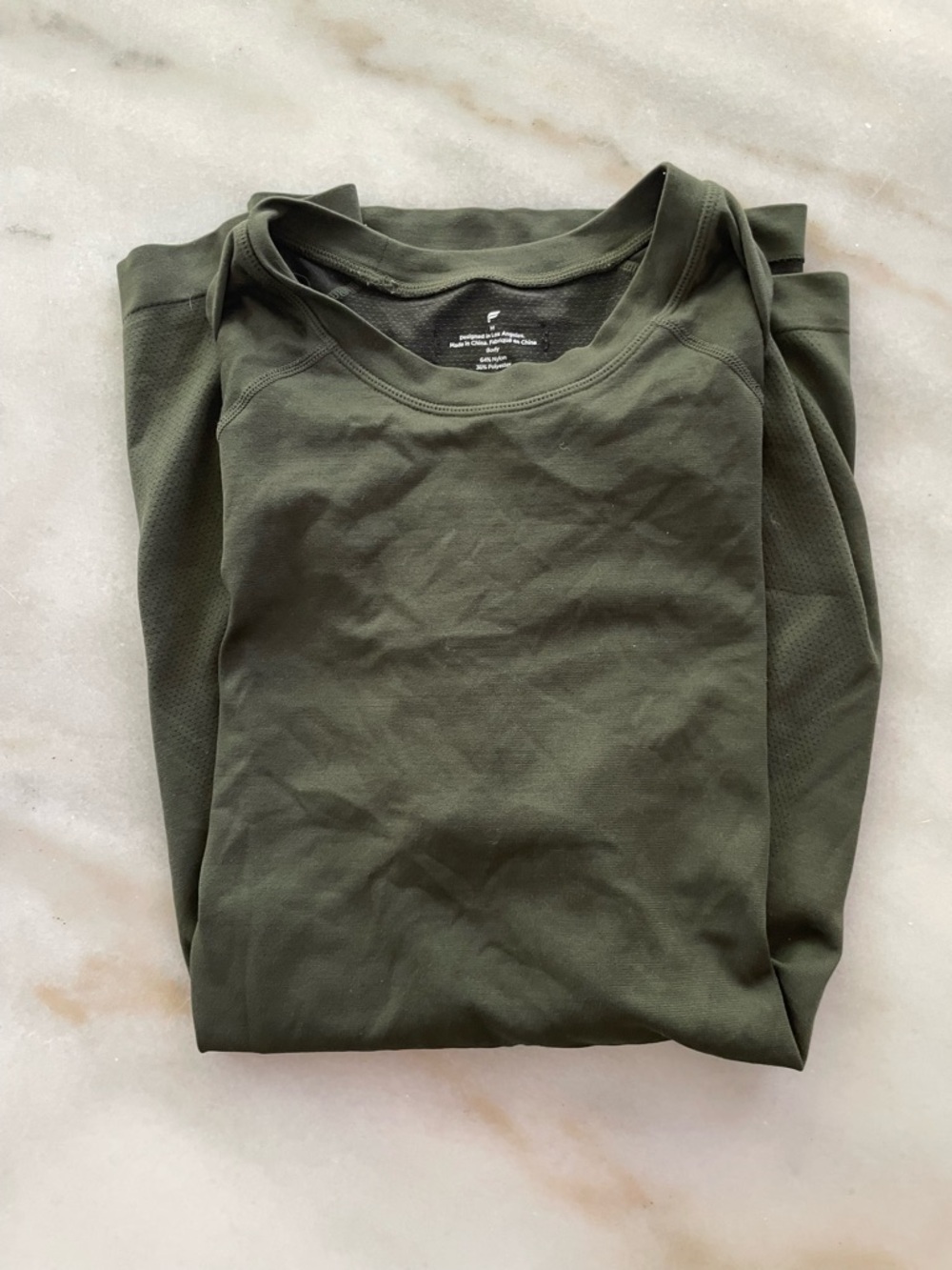 Fabletics Olive Green Crewneck Top size M